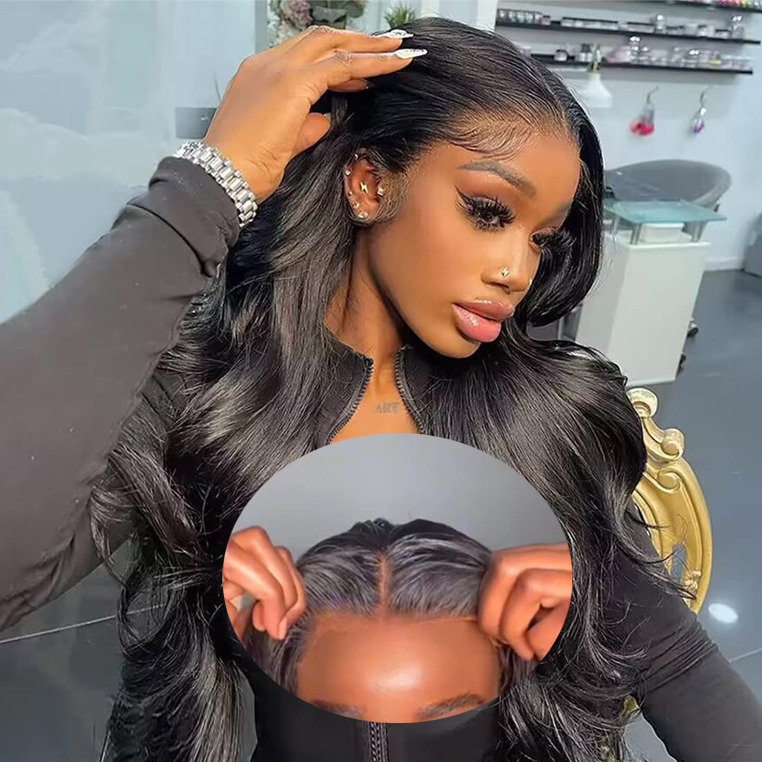 5x5 Body Wave HD Lace Closure Wigs 100% Virgin Human Wigs