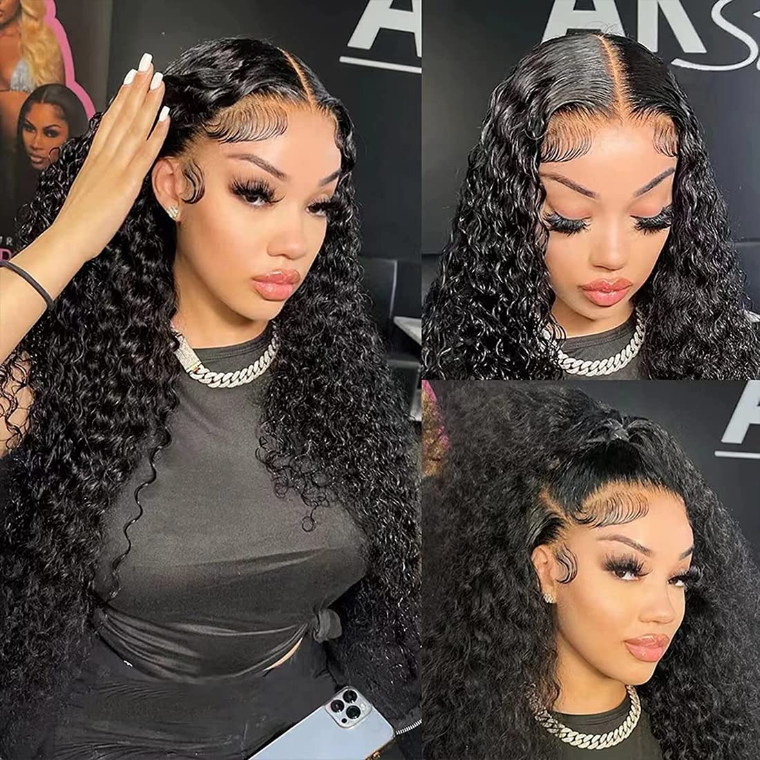 $189=2 Wigs | 13X4 Water Wave Lace Front Wig 100% Human Hair Wigs Natural Hairline Flash Sale