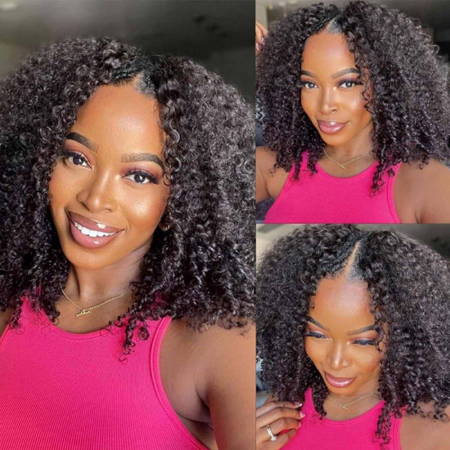 U/V Part Glueless Wig No Leave Out Quick & Easy Affordable Human Hair Wigs Flash Sale