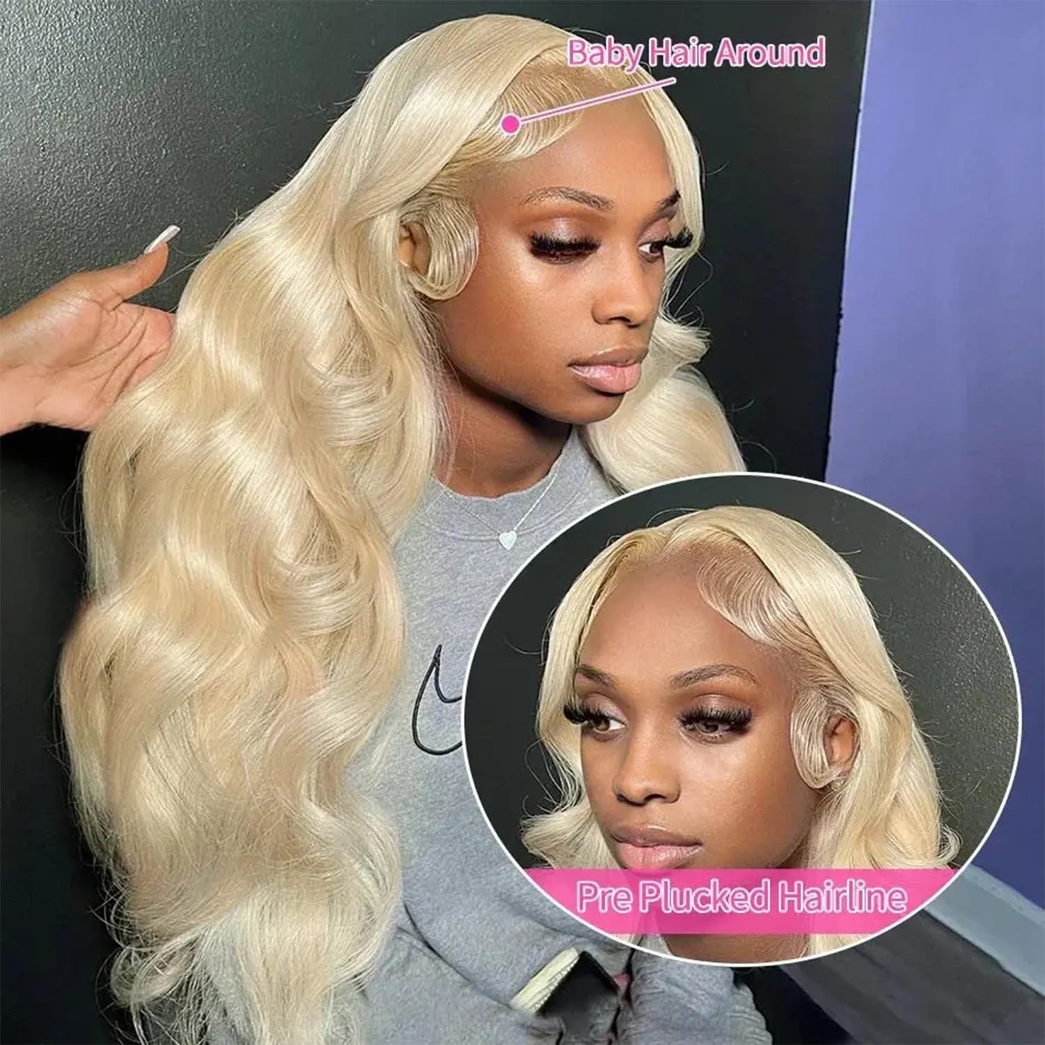 613 Blonde Body Wave Transparent 13x4 Lace Front Human Hair Wigs For Women