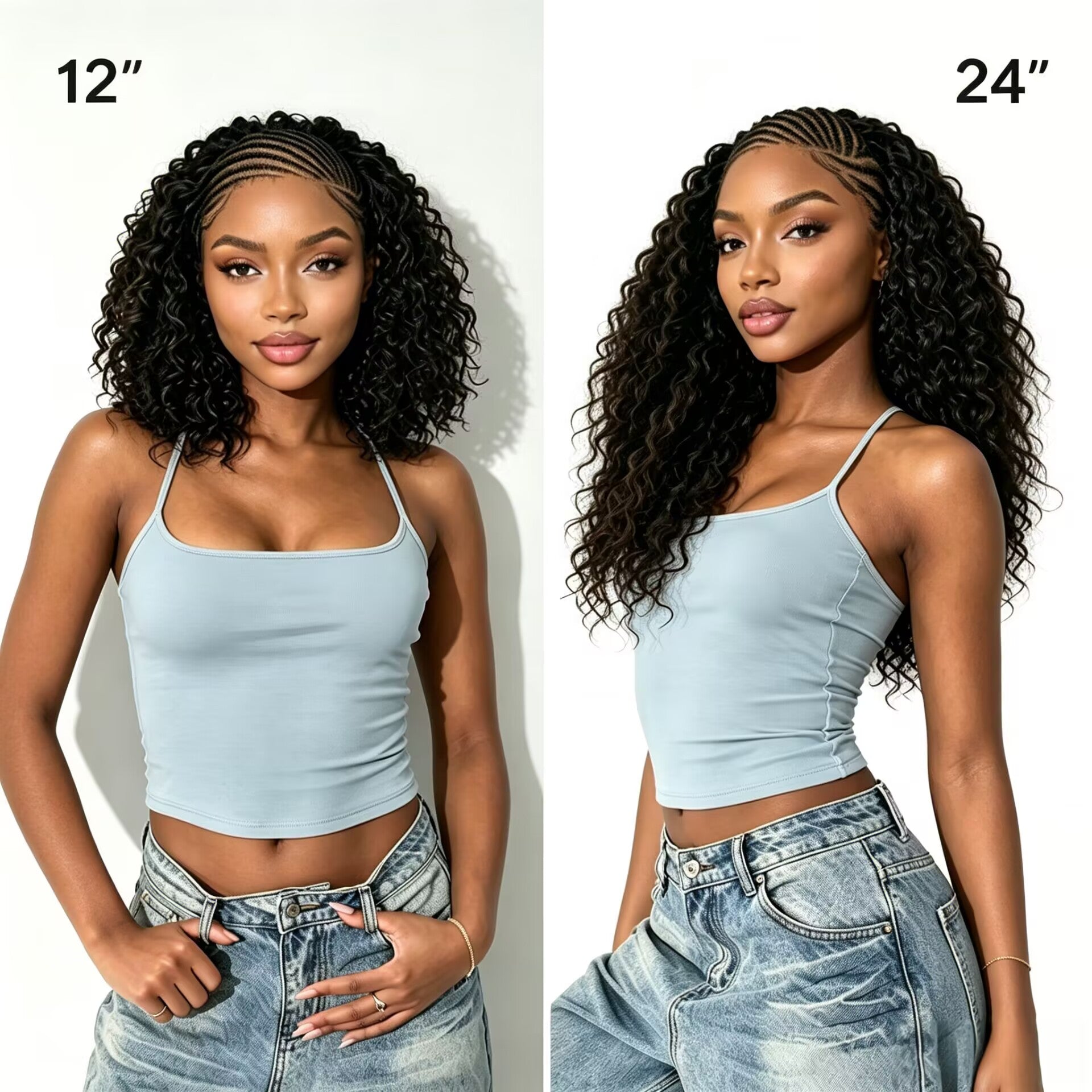 Zlike 13x6 Frontal Lace Braid Wig Pre-Braided Glueless Human Hair Wig with Natural Baby Hair  Full Volume