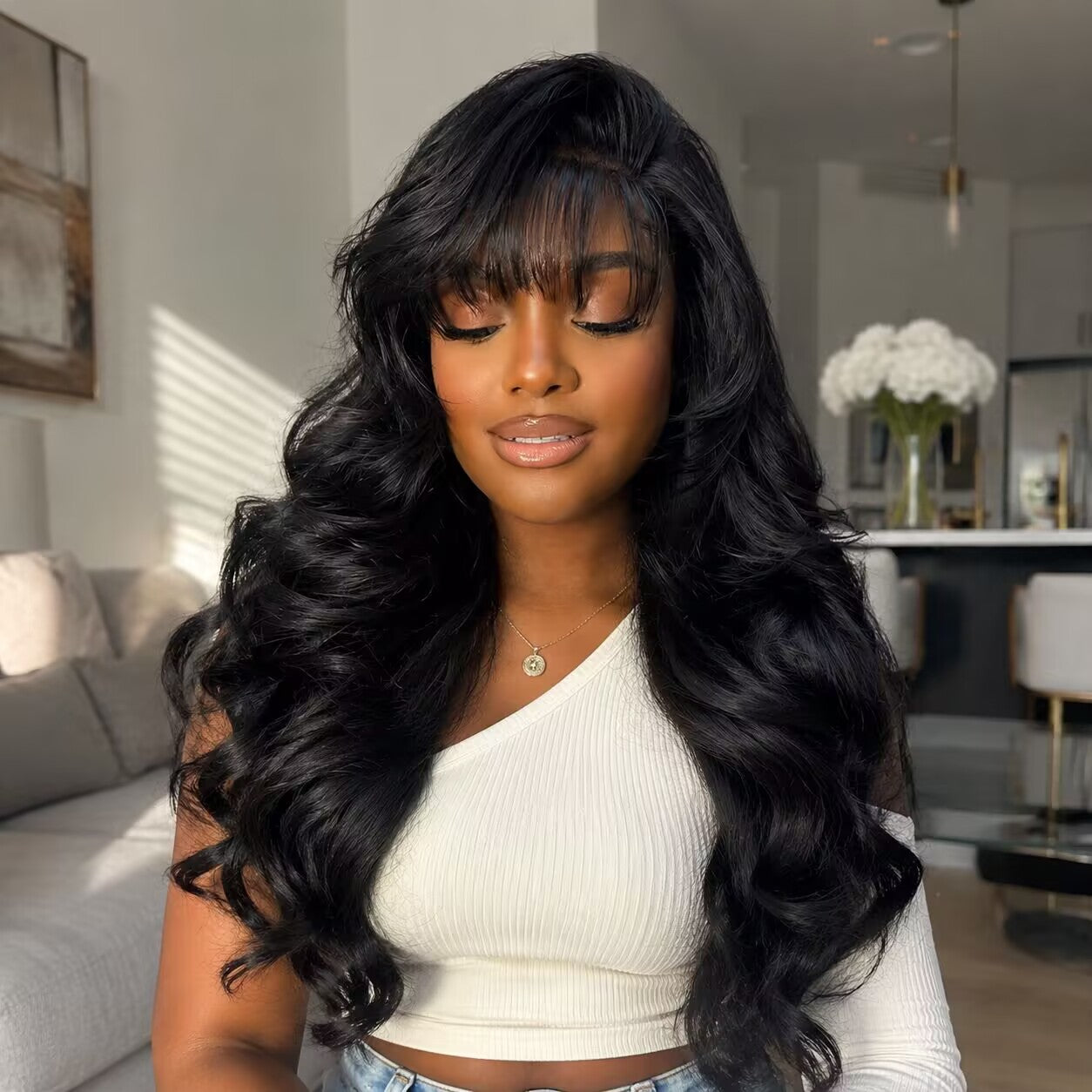 Zlike Ready To Wear Pre-Styled Loose Body Wave Wig 13x6 HD Lace Front Glueless Side Part Human Hair Wig