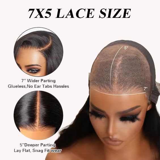 Pre Cut Glueless Kinky Curly Lace Wig Wear Go Human Hair Lace Closure Wigs Natural Hairline