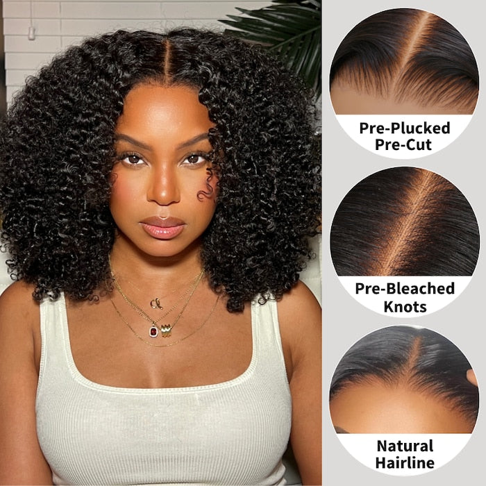 Flash Sale | Wear Go Kinky Curly Glueless 100% Human Hair Lace Closure Wigs With Baby Hair