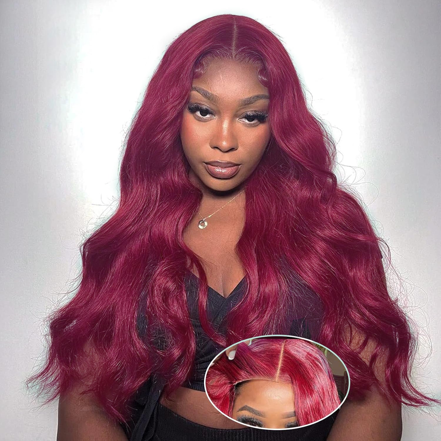 Ready Go Wig Body Wave 99j Transparent Lace Human Hair Wigs Pre Plucked With Baby Hair