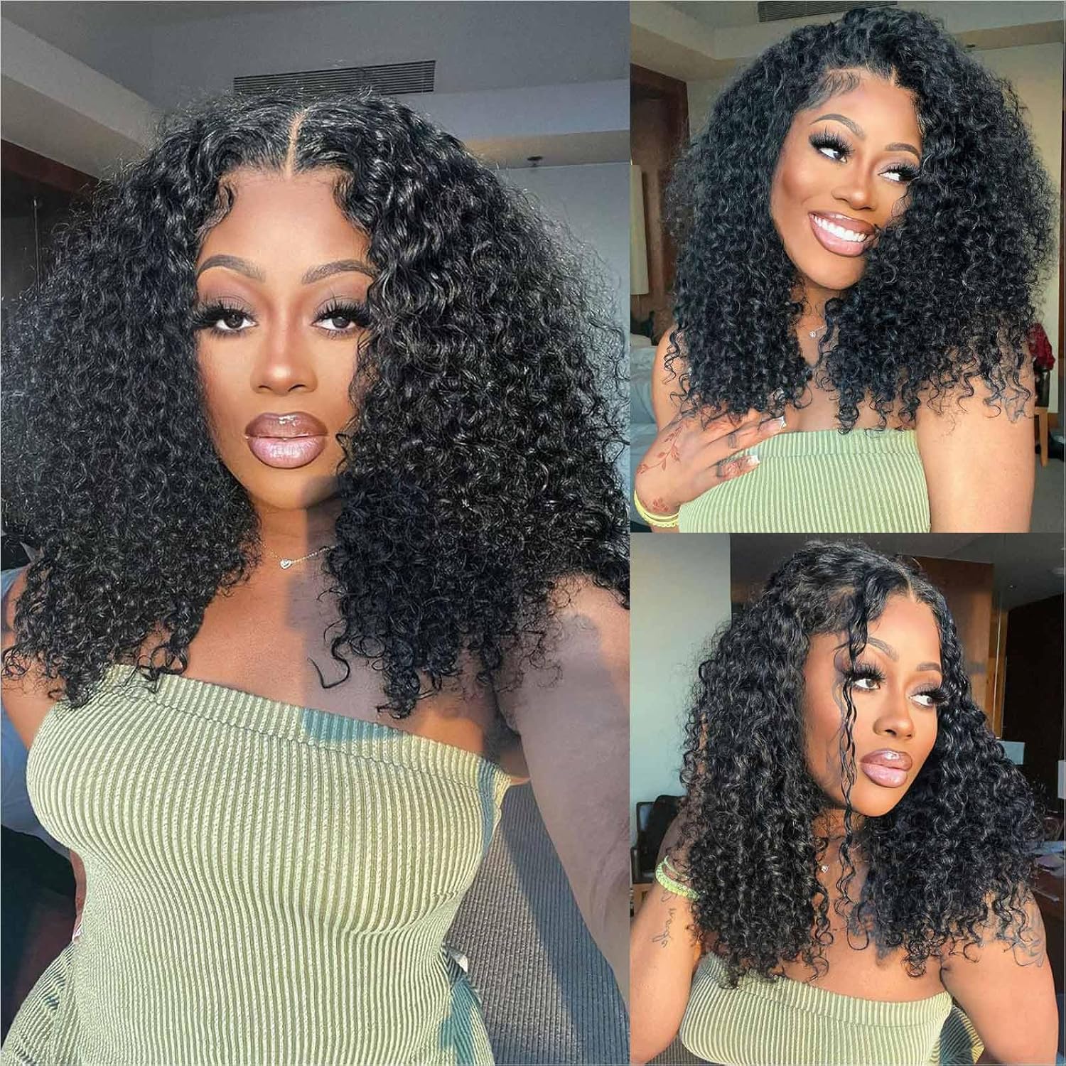 Flash Sale | Wear Go Kinky Curly Glueless 100% Human Hair Lace Closure Wigs With Baby Hair