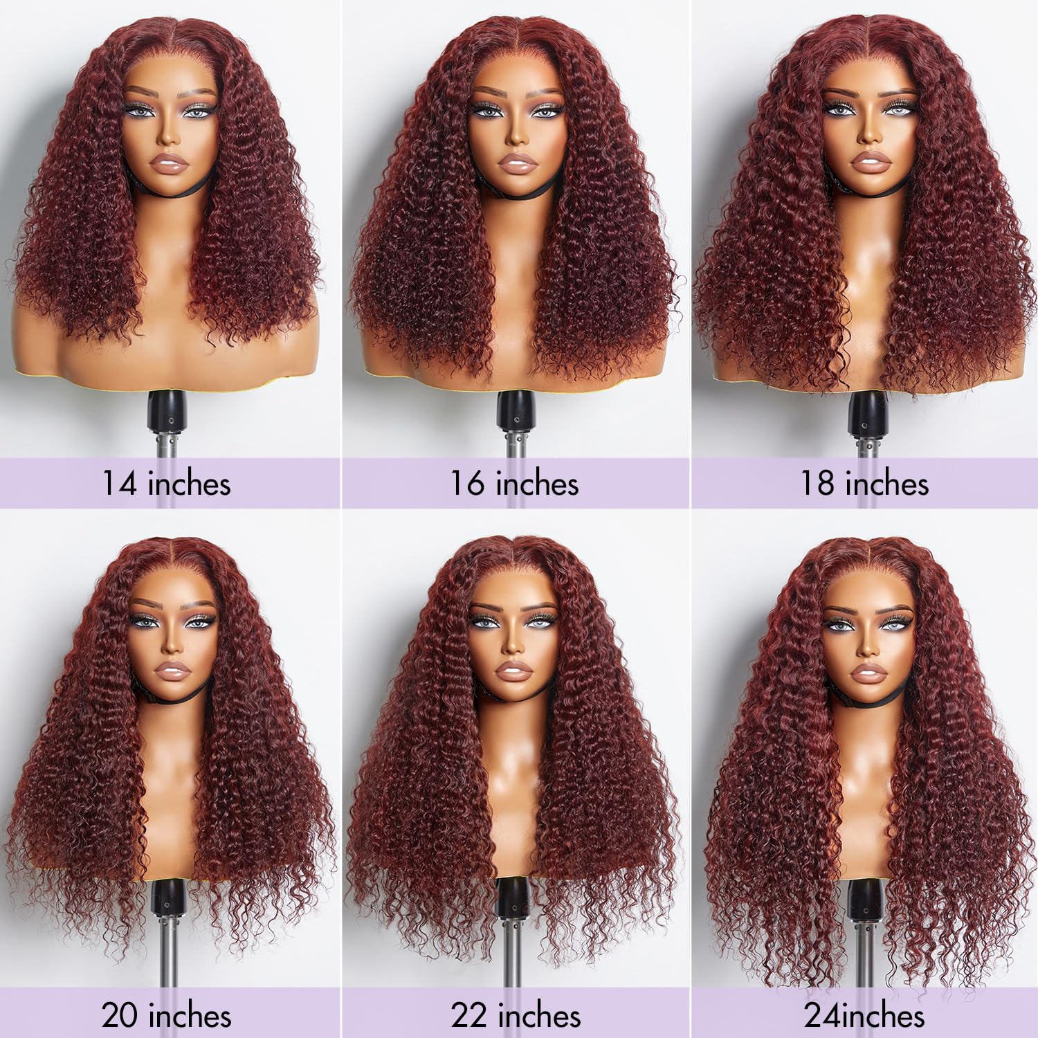 Reddish Brown 4x4 Water Wave Glueless Lace Closure Human Hair Wigs