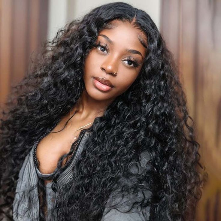 Zlike Water Wave Transparent Glueless Lace Closure Wigs 100% Virgin Human Hair For Women Wear Go Wigs