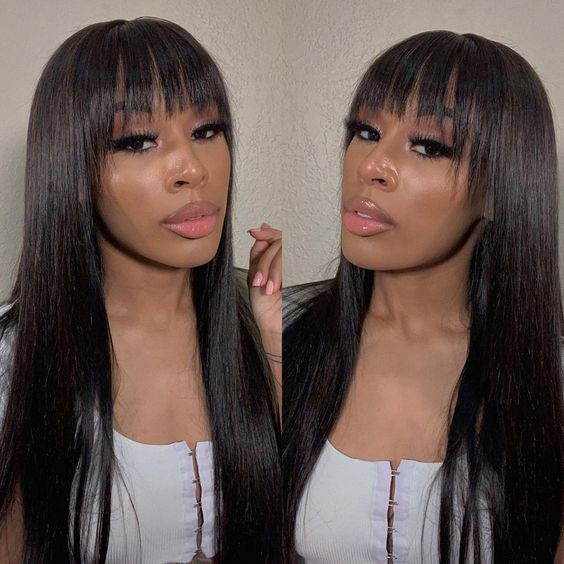 $129 = 2 Wigs | 10Inch 99J Straight Bob 13X4 Lace Front Wig + Glueless Wear & Go Straight Wig With Bangs