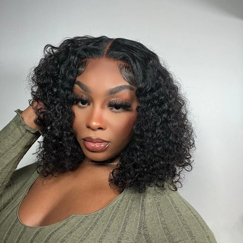 Curly Bob Wigs 4×4/13×4 Lace Front Short Curly Bob Human Hair Wigs-Zlike