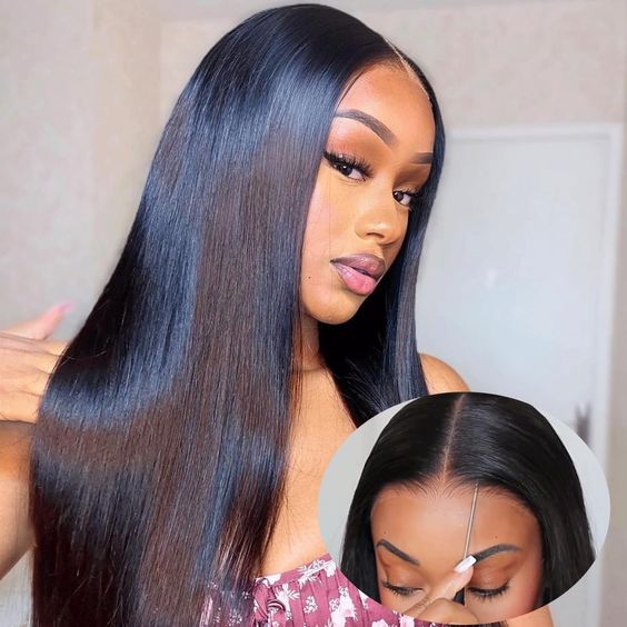 Flash Sale | Pre-Plucked Straight 9x6 Glueless Human Hair Lace Closure Wigs Bleached Knots Natural Hairline