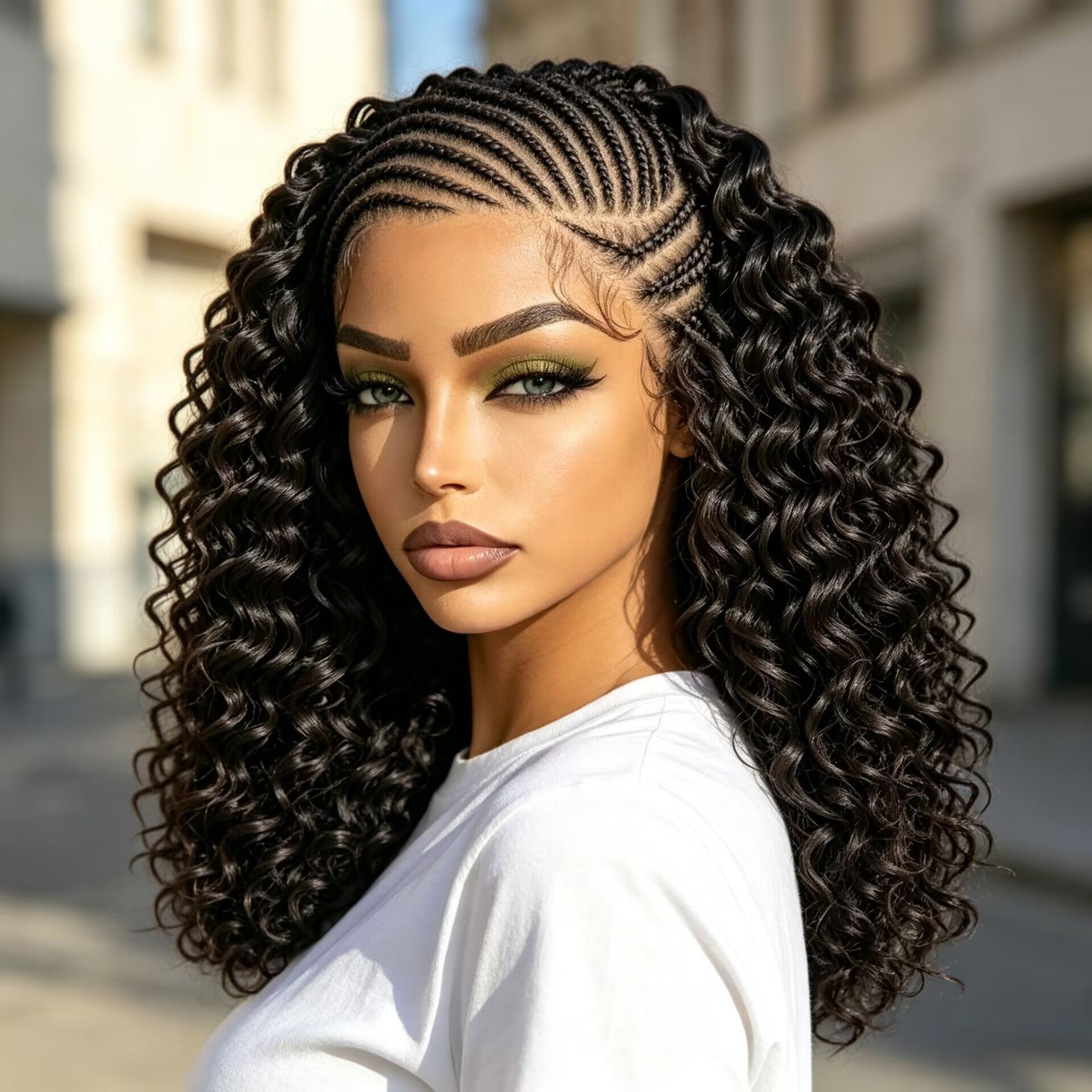 Zlike 13x6 Frontal Lace Braid Wig Pre-Braided Glueless Human Hair Wig with Natural Baby Hair  Full Volume