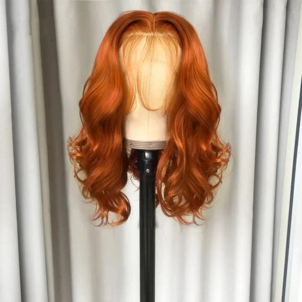 Zlike Double Drawn Ginger Orange Body Wave Wig Transparent 13x6 & 7x5 Glueless Human Hair Wig Ready To Go