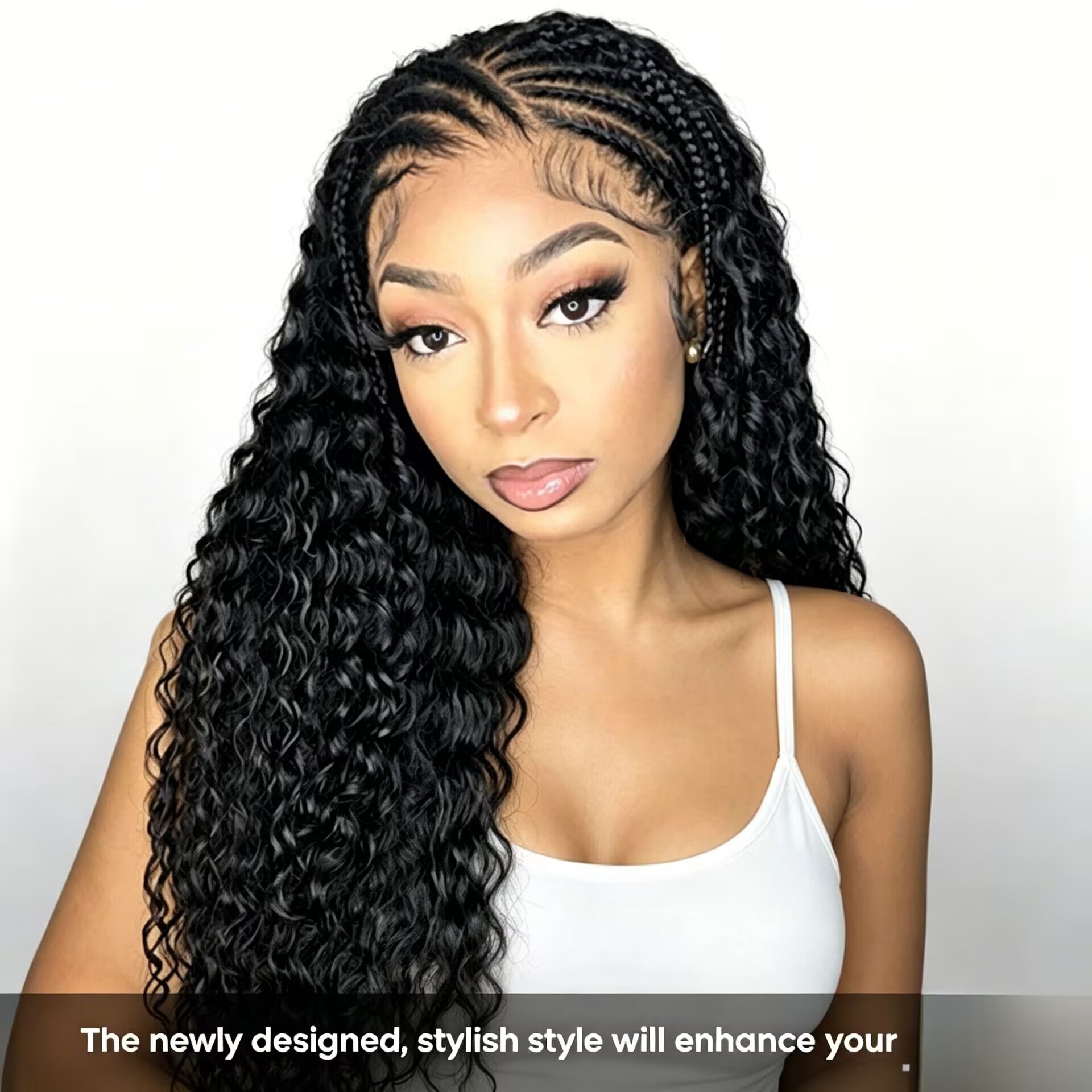 Zlike Pre Braided Deep Wave Human Hair Wig 13x6 HD Lace Front Glueless Drawstring Wig Pre Cut Lace Ready to Wear