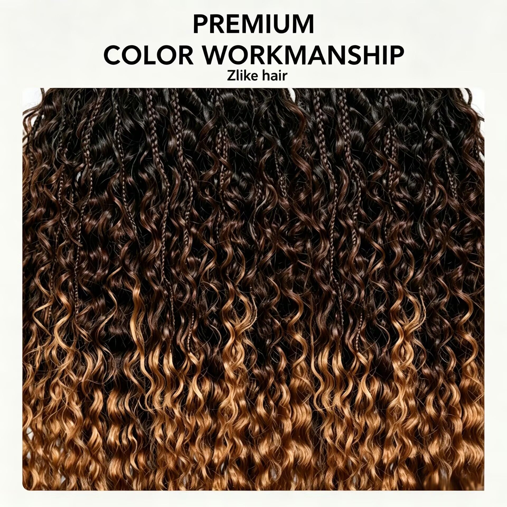 Zlike Ombre Boho Knotless Braids Water Wave Wig  13x6 HD Lace Front Human Hair Glueless Pre-Cut Lace Wig