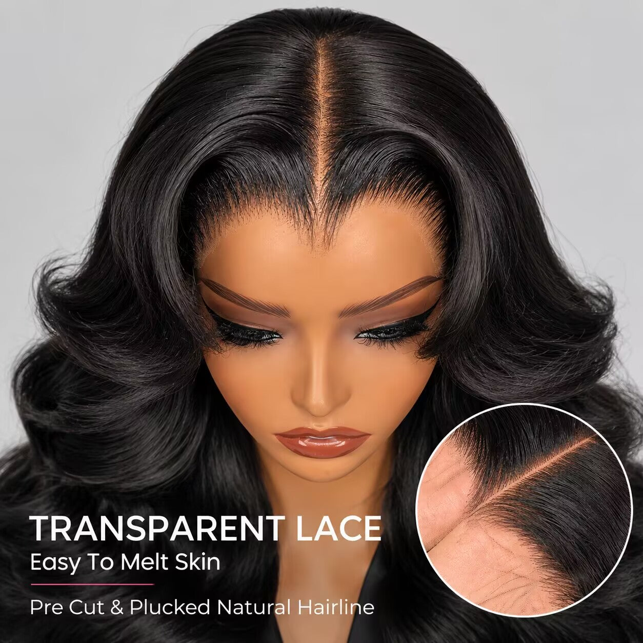 zlike M Hairline Body Wave Layered Cut 7x5 Glueless Drawstring Lace Wig Ready To Wear