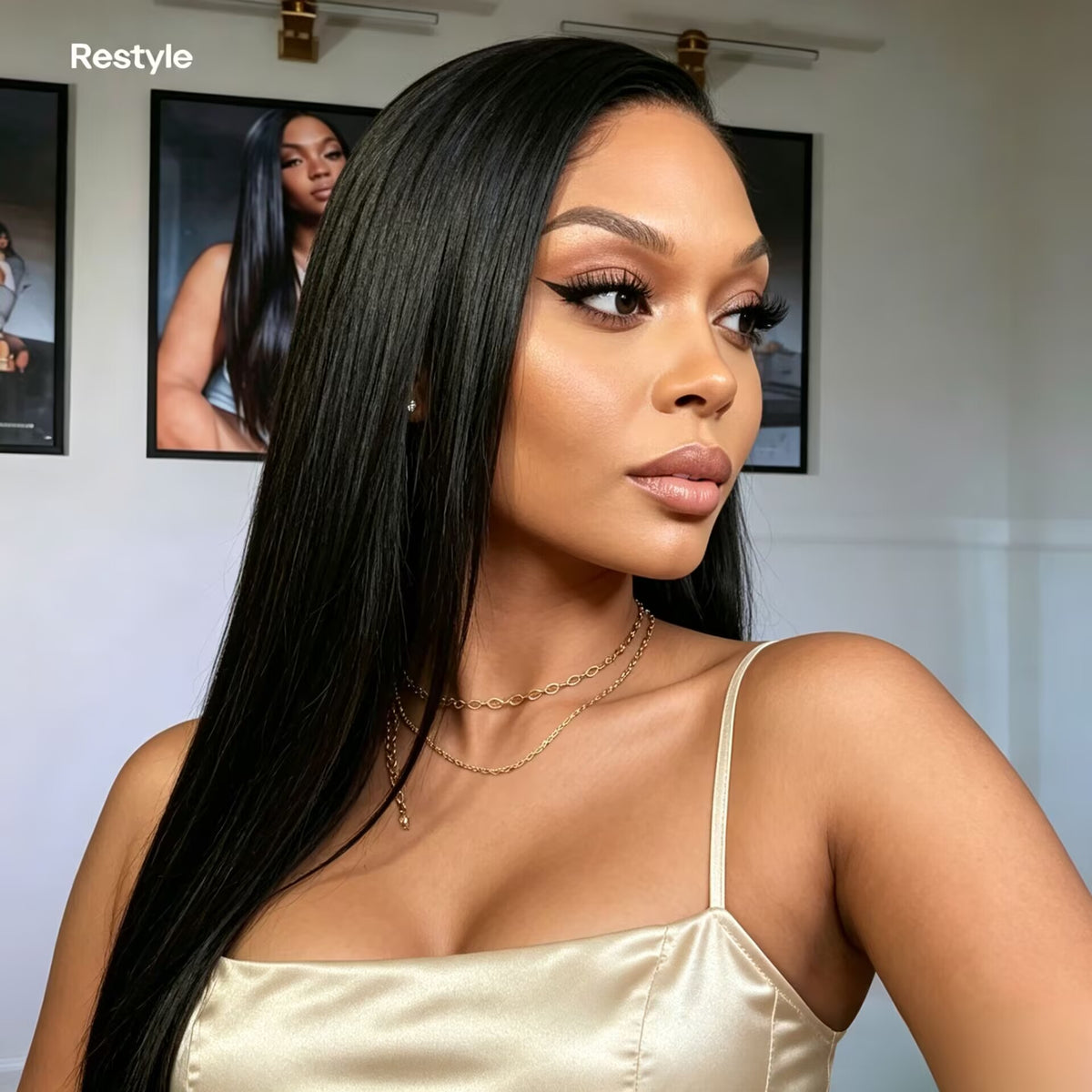 Zlike Lago Hairline M-Shaped Over-Plucked Hairline Silky Straight Human Hair 13×4 Lace Frontal Wig Pre-Cut Lace Natural Looking