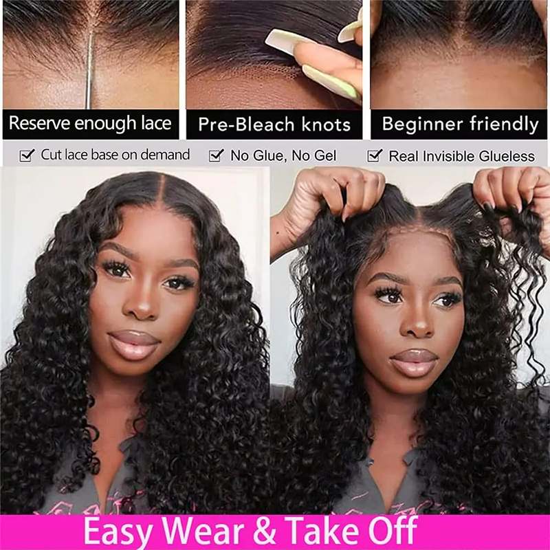 5x5 HD Lace Closure Wigs Wear Go Glueless Water Wave Human Hair Wigs | Flash Sale