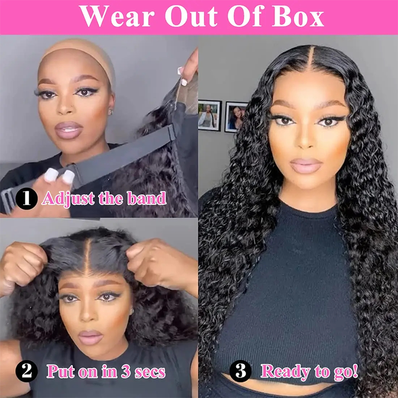 5x5 HD Lace Closure Wigs Wear Go Glueless Water Wave Human Hair Wigs | Flash Sale