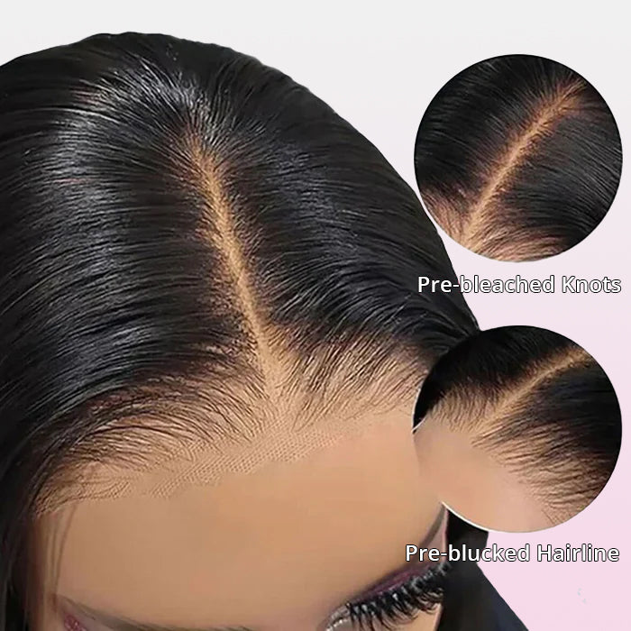 Glueless body wave lace closure wig with 180% density and natural movement