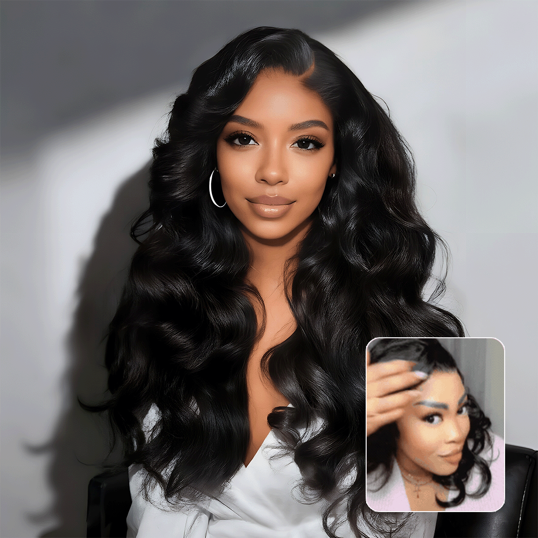 Glueless loose wave human hair wig with adjustable drawstring cap