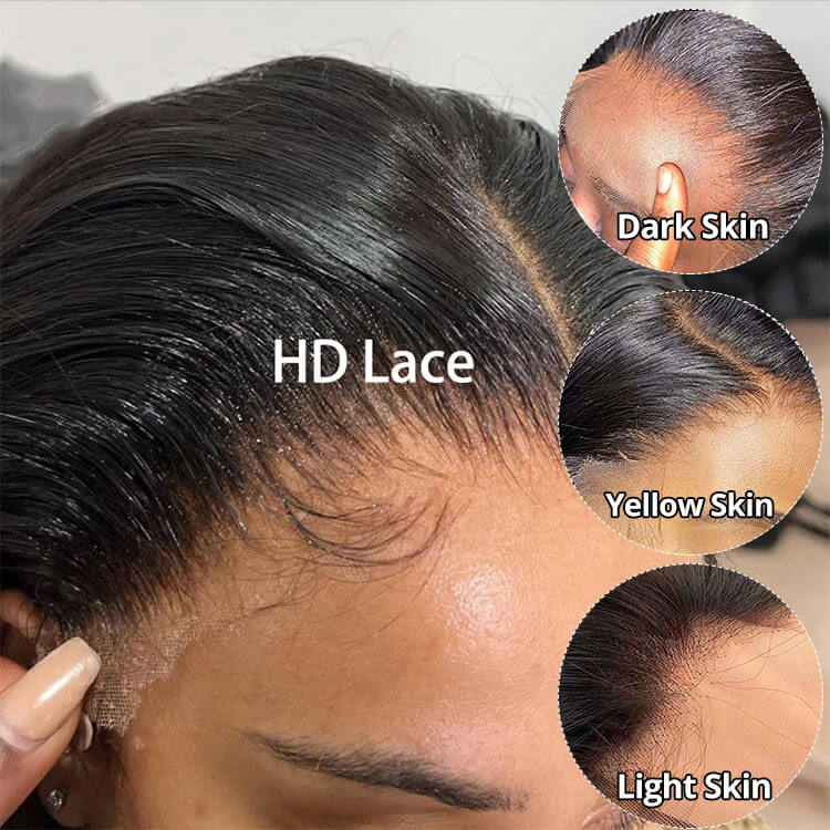 Deep Wave Lace Front Wigs 13x4 Swiss HD Lace Wig Pre Plucked Natural Hairline