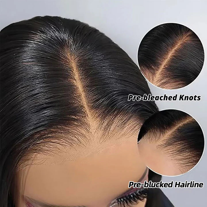 Kinky Curly Glueless Lace Wig Pre Cut Wear Go Human Hair Lace Closure Wigs With Baby Hair