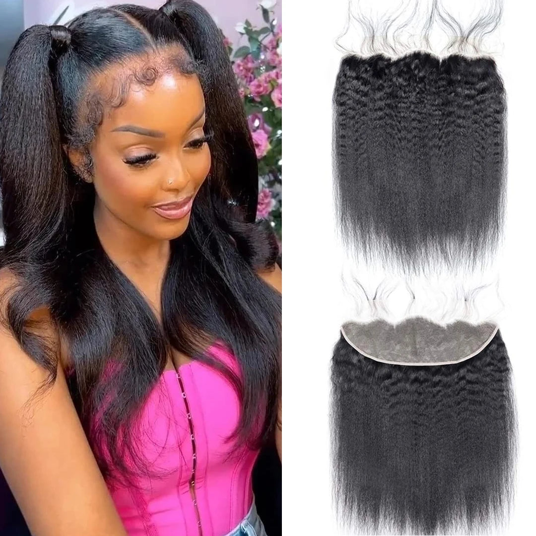 Yaki Straight 4x4/5x5/13x4 Transparent Undetectable Lace Closure Invisible Knots 100% Virgin Human Hair-Zlike