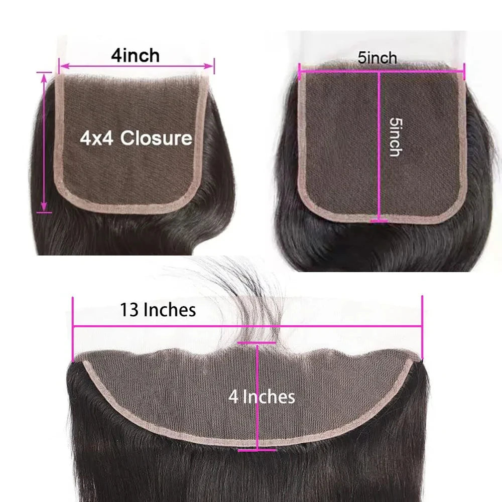 4x4/5x5/13x4 Water Wave Human Hair HD Swiss Lace Closure Pre Plucked Natural Hairline with Baby Hair-Zlike