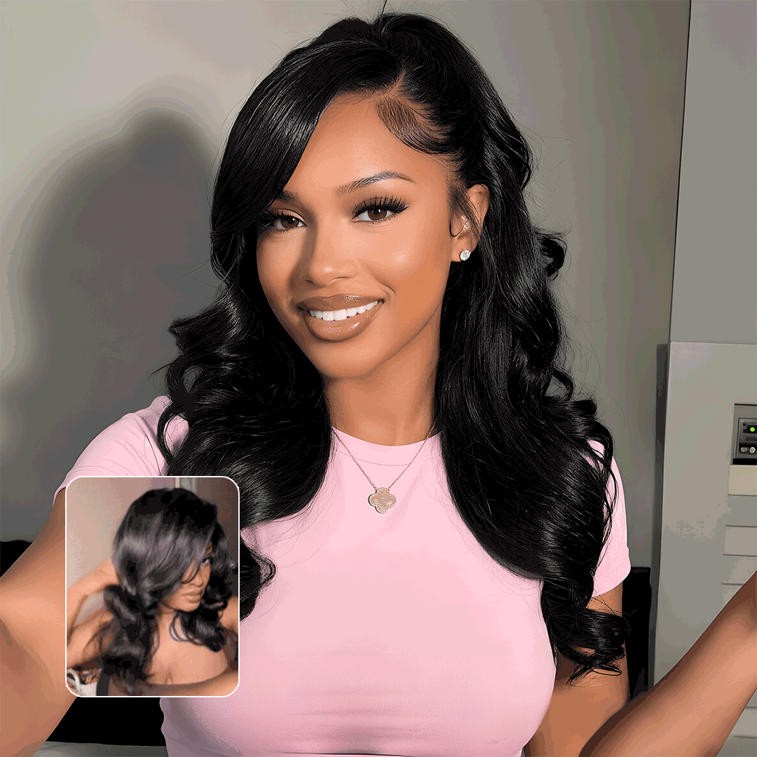 Zlike 13x4 loose wave glueless lace wig with 180% density