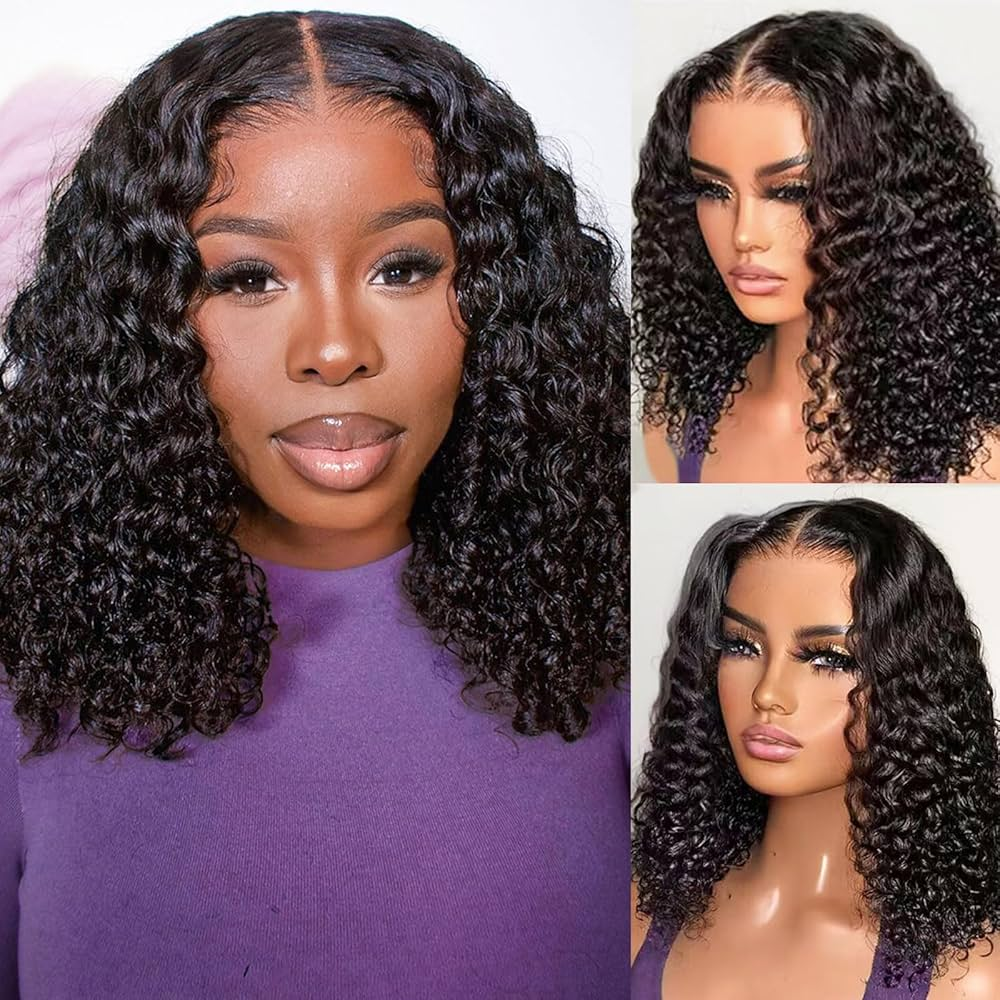 Bob Lace Wig Deep Wave Human Hair Wigs Short Bob Lace Front Wigs Flash Sale
