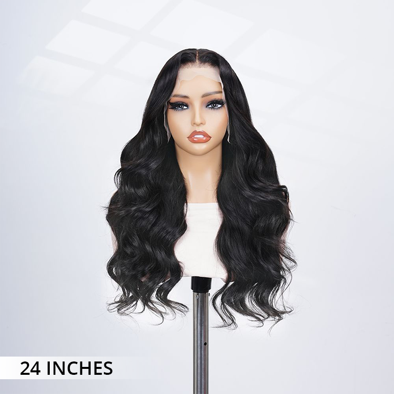 300% Density Body Wave Transparent Lace Front Wigs Virgin Human Hair Frontal Lace Wig For Women