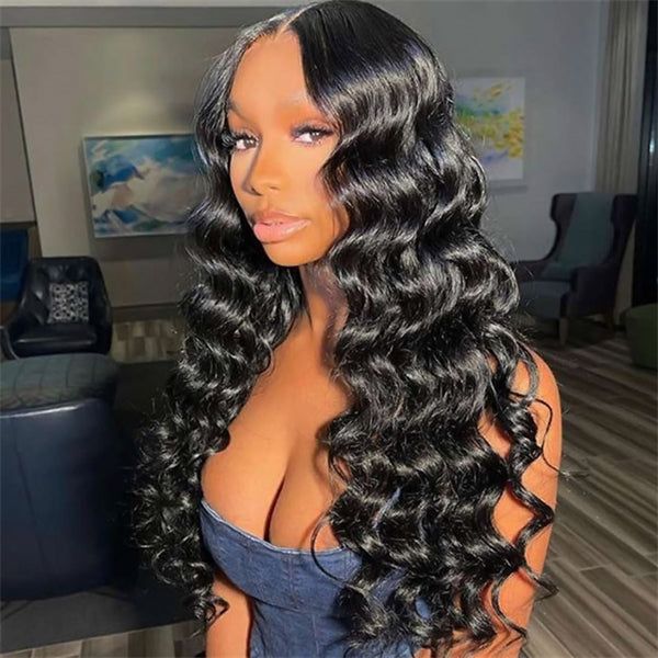 Natural Hairline Loose Deep Wave 13x4 HD Transparent Lace Fornt Virgin Human Hair Wigs-Zlike