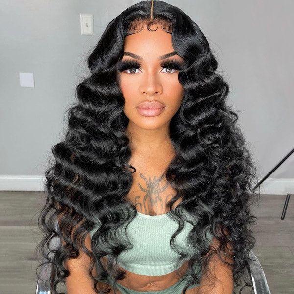 Natural Hairline Loose Deep Wave 13x4 HD Transparent Lace Fornt Virgin Human Hair Wigs-Zlike