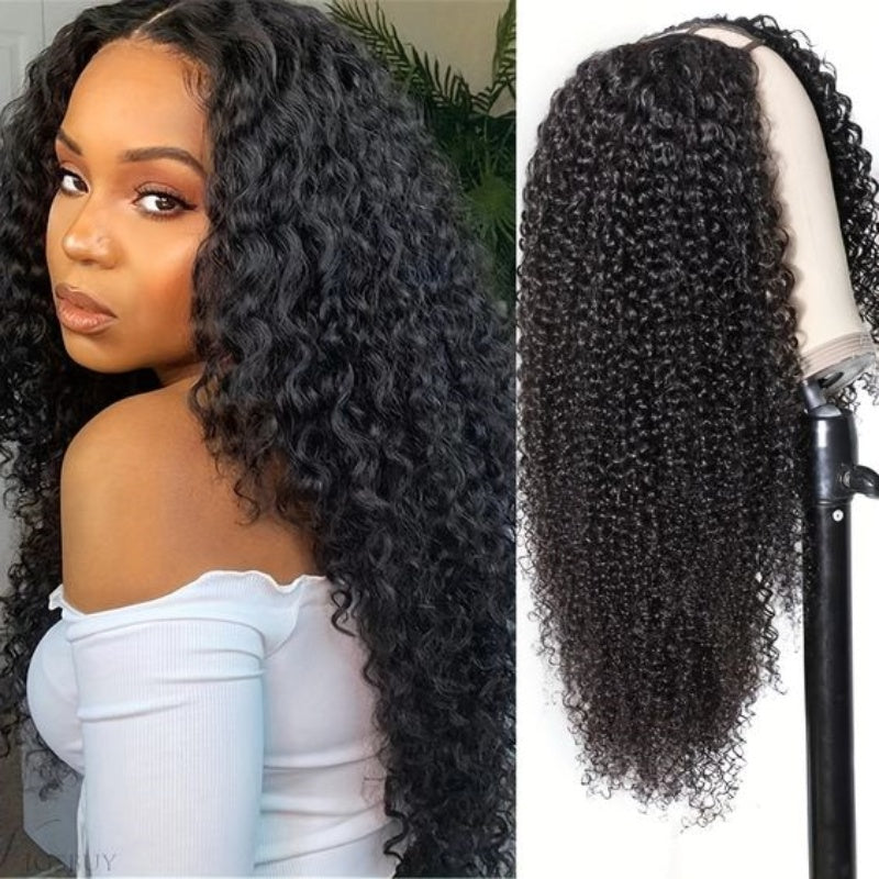 U/V Part Glueless Wig No Leave Out Quick & Easy Affordable Human Hair Wigs Flash Sale