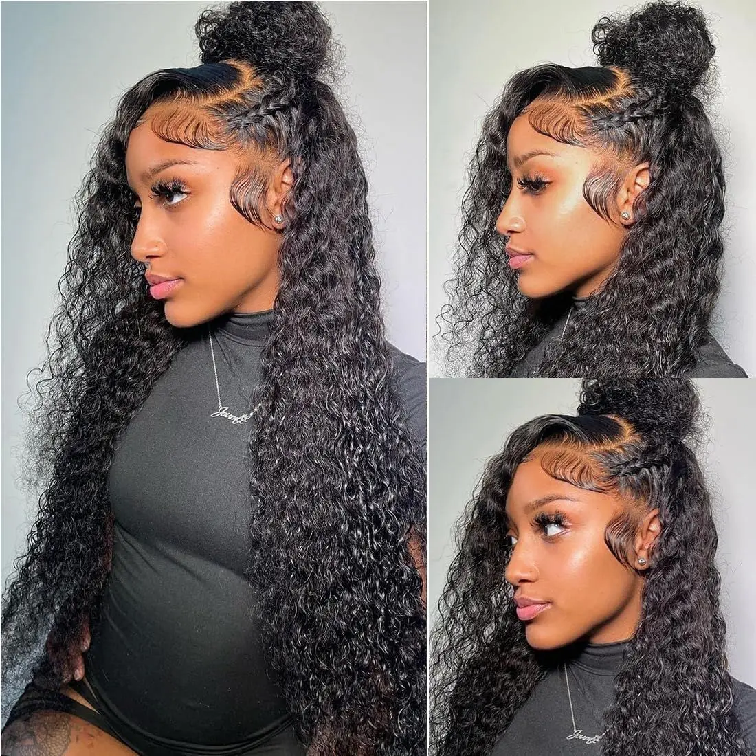 4x4/5x5/13x4 Water Wave Human Hair HD Swiss Lace Closure Pre Plucked Natural Hairline with Baby Hair-Zlike