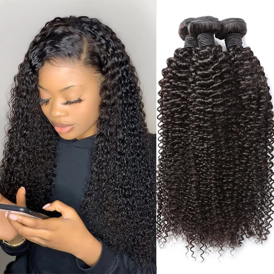 Jerry Curly Hair 4 Bundles with 4x4 Lace Closure 100% Unprocessed Human Hair-Zlike