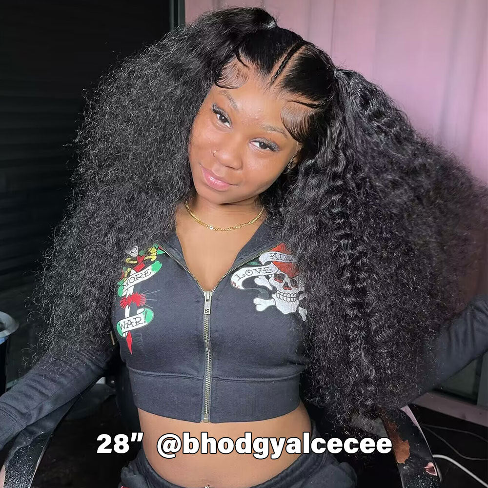 30"=$198 Water Wave Wig 100% Human Hair Transparent Lace Front Wigs Natural Hairline