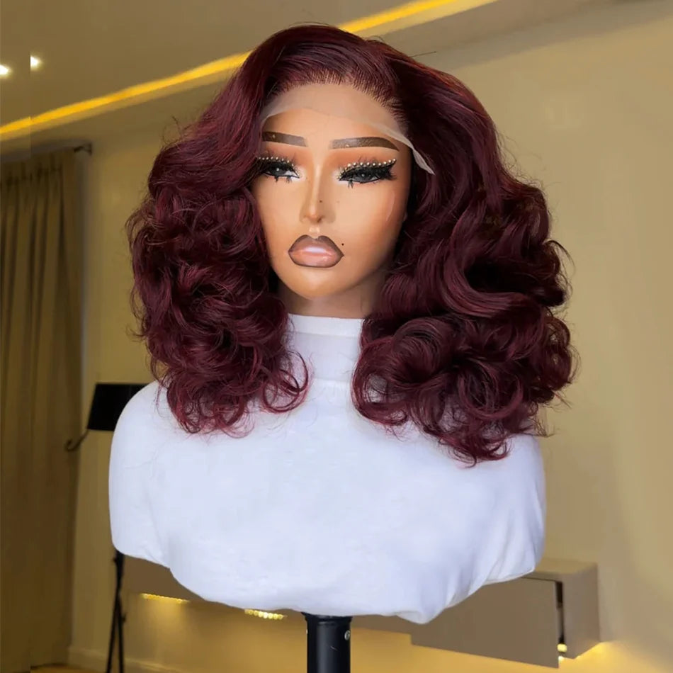 Zlike 300% Density Rose Wave Glueless Lace Wig Human Hair Ultra Full Bouncy Wigs