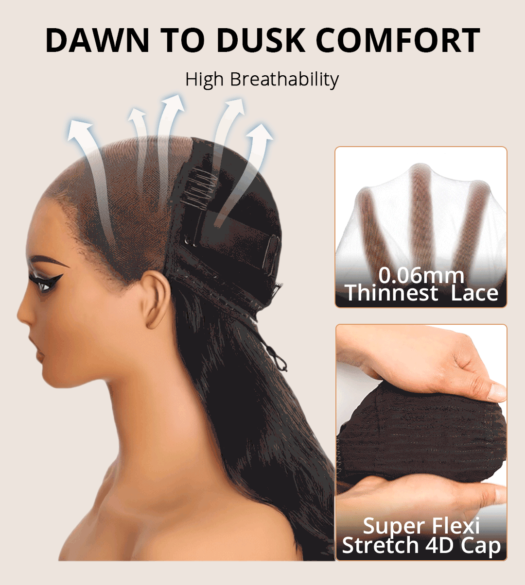 Zlike 7x5 Glueless Wolf Cut Yaki Bob Wig with Wispy Bangs 100% Human Hair Lace Front Wig