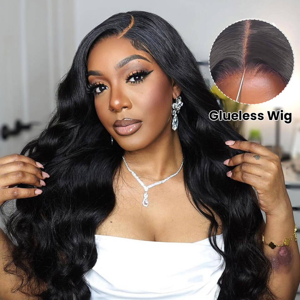Glueless Body Wave HD Lace Closure Wig Put On Go Human Wigs