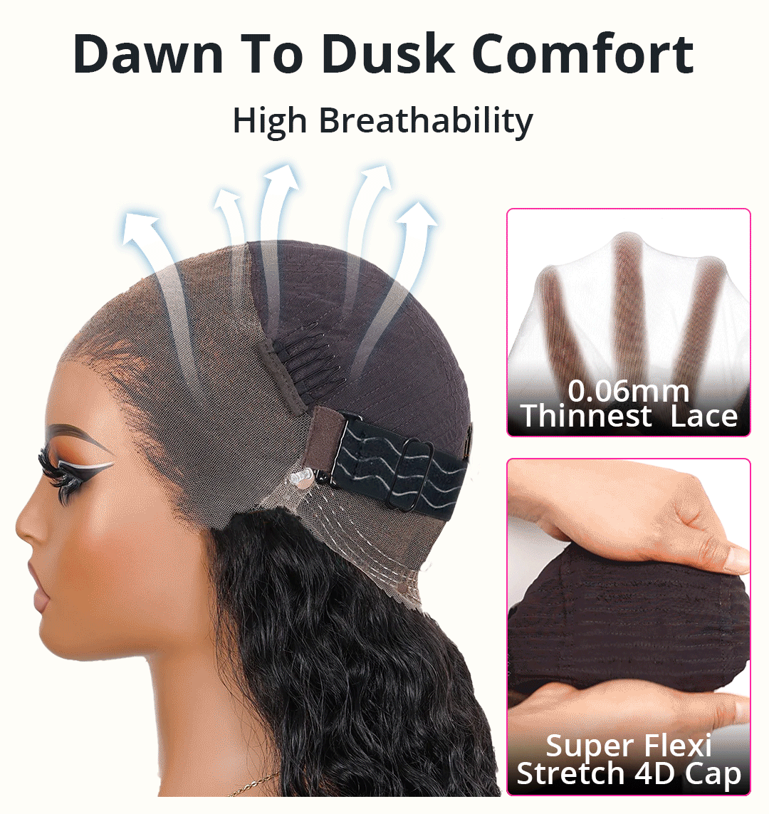 Breathable Full Lace Wig Cap Construction for Comfortable All-Day Wear