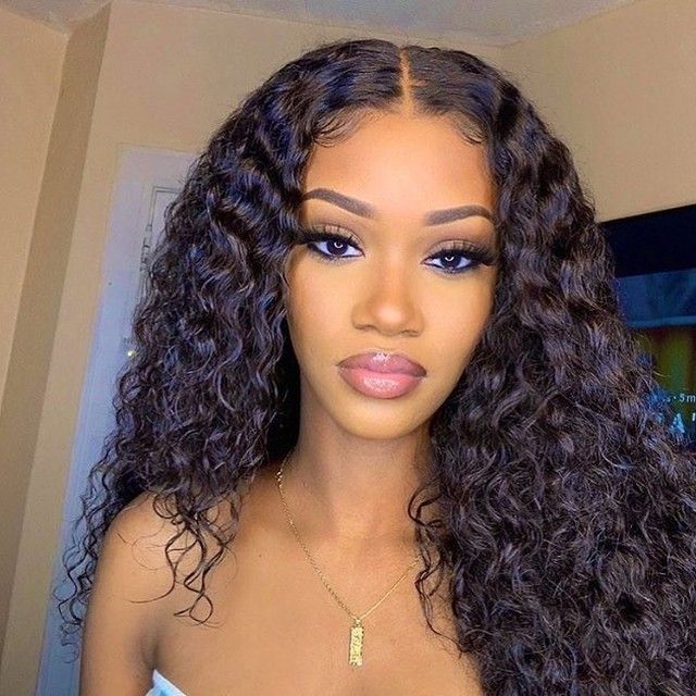 $129 = 2 Wigs | V Part Glueless Wear & Go Water Wave Wig + 8Inch #27 Honey Blonde Straight Bob 4X4 Lace Closure Wig