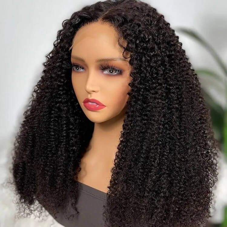 Kinky Curly HD Lace 100% Virgin Human Hair Wigs Lace Front Wigs For Women-Zlike