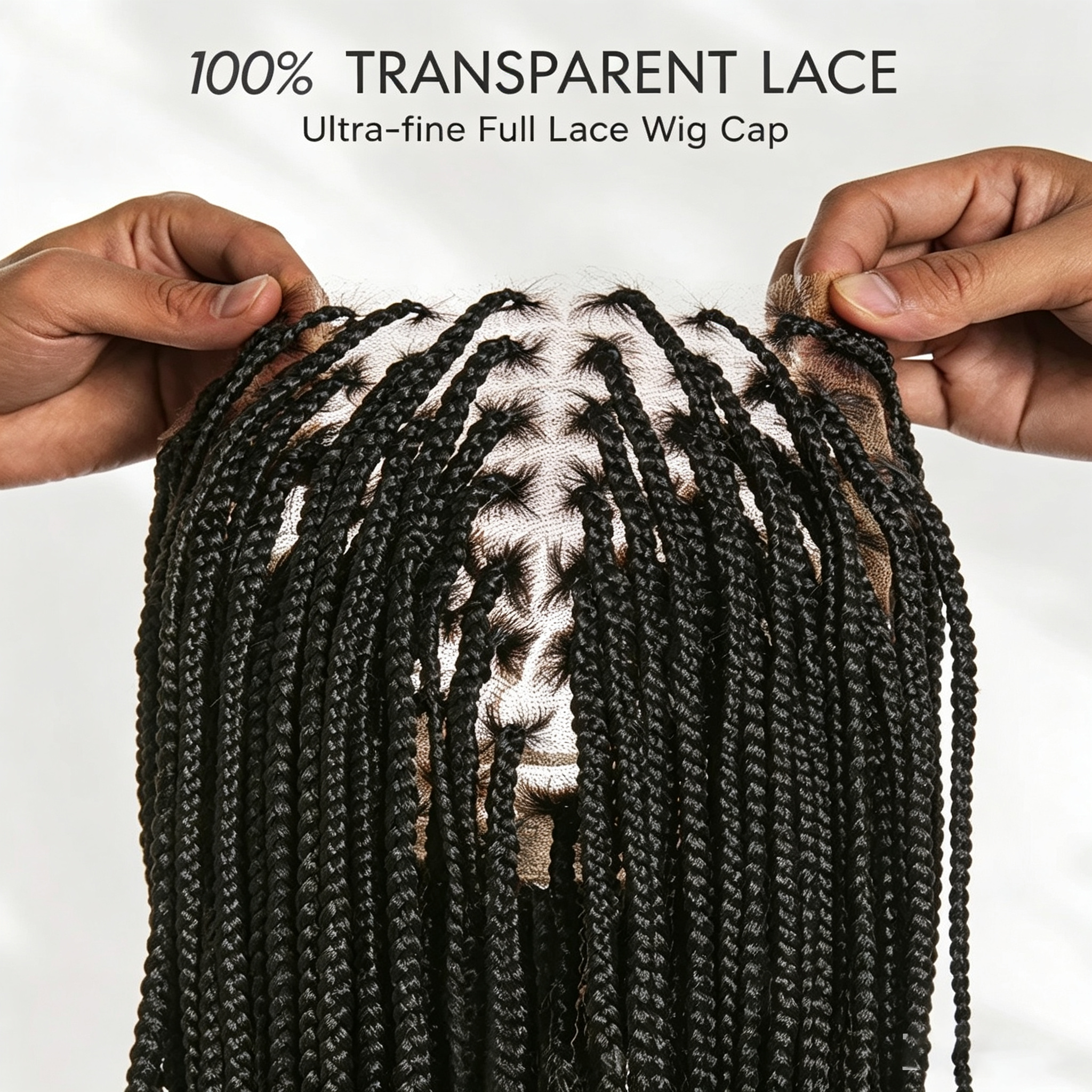 Zlike 613 Blonde Lightweight Knotless Box Braided Wigs Realistic Scalp Look Full Lace Drawstring Cap Real Human Hair Base