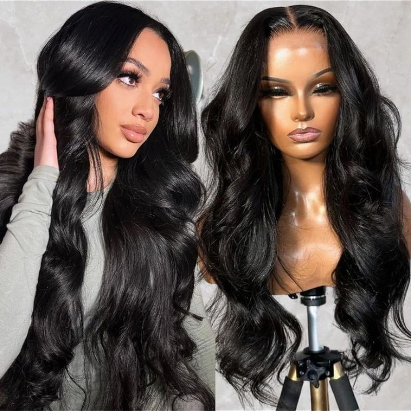 [Aicrelery] Real HD Lace Wigs Body Wave Pre Plucked 180% Density Human Hair Wigs