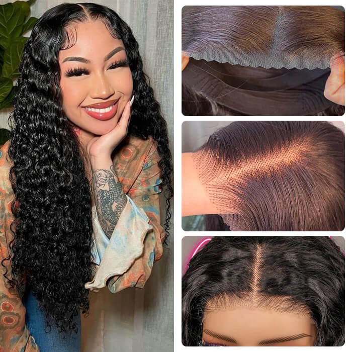 Ready Go Glueless Deep Wave 5x5 Lace Closure Wig Natural Hairline Beginner Friendly