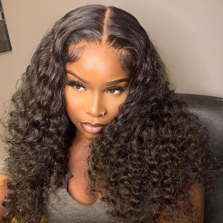 [Aicrelery] Deep Wave Lace Front Wigs 13x4 Swiss HD Lace Wig Pre Plucked Natural Hairline