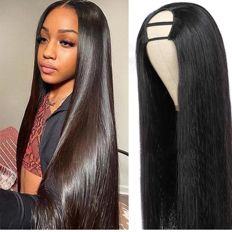 U/V Part Glueless Wig No Leave Out Quick & Easy Affordable Human Hair Wigs Flash Sale