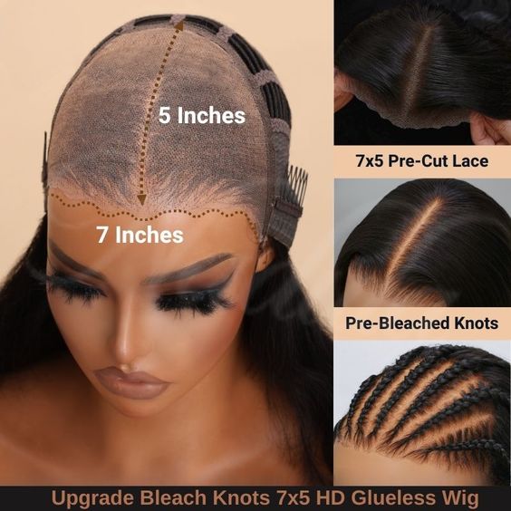 Kinky Curly Glueless Lace Wig Pre Cut Wear Go Human Hair Lace Closure Wigs With Baby Hair